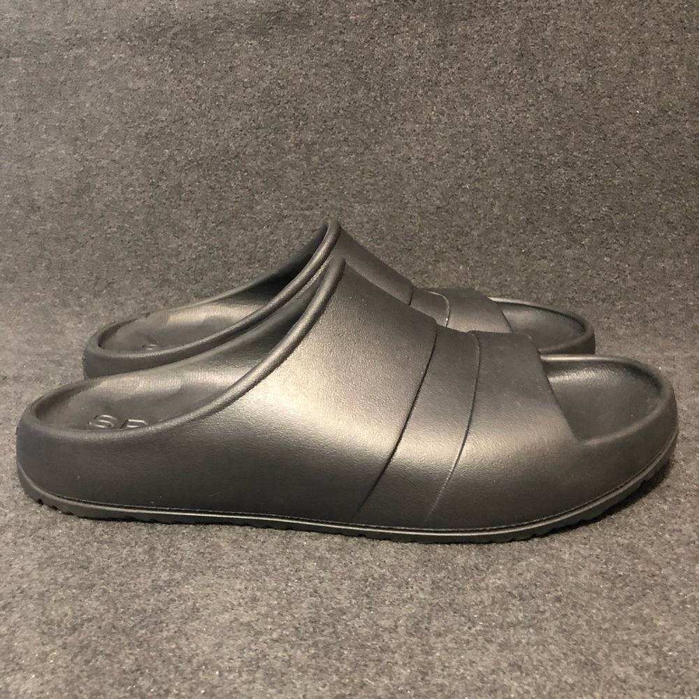 Sperry Mens Black Windward Float Slide Slip-On Comfy Sandal Size 12 READ BELOW